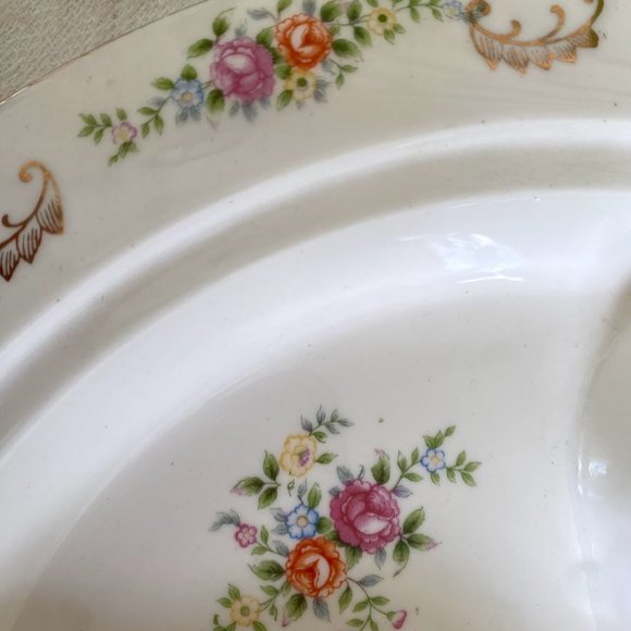 Japan HOTTA Yu SHOTEN Hand Painted 11" Four Part Divided Serving Platter - Picture 3 of 5